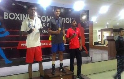 Kanishk Dagar of Class X bagged the GOLD MEDAL at the CBSE Boxing Championship (Zonal)
