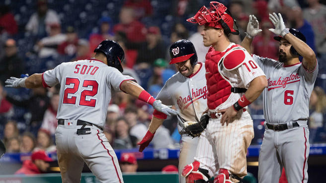 4-Run Lead By Aaron Nola But Things Fall Apart Late - Nationals 10 ...