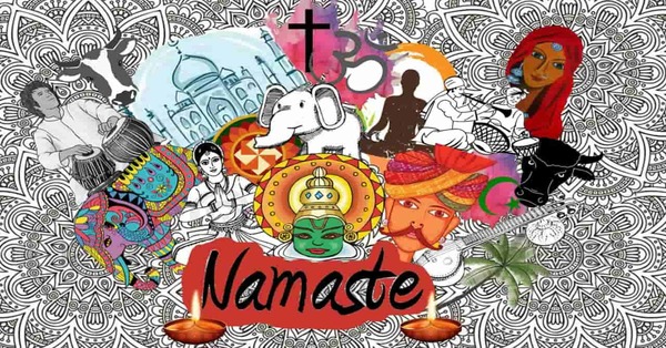 Namaste Home - Namaste India Culture of India - Indian God Canvas Painting.  (Laminated Paper, Size 24X36 Inches, Multicolor) : Amazon.in: Home & Kitchen